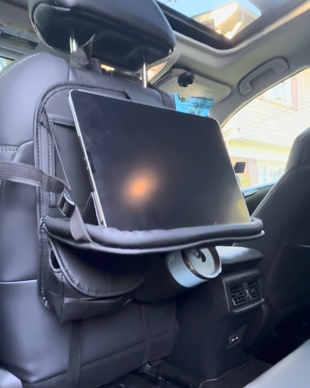 Premium Backseat Organizer with Fold-Down Tray